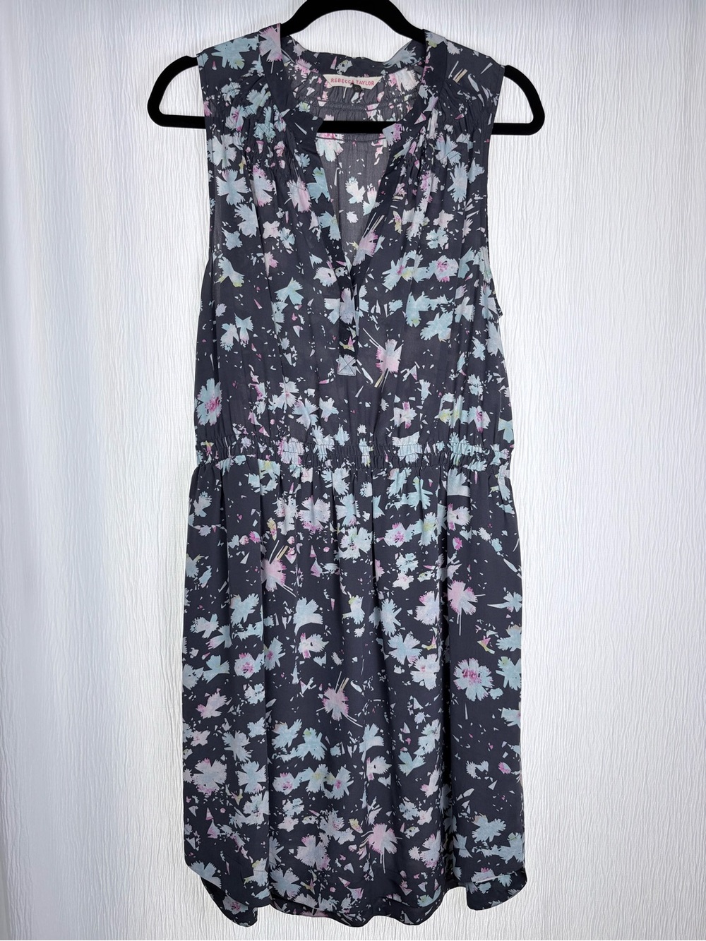 Rebecca Taylor Sleeveless Dress, Silk Floral Print, Size 12